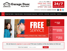 Tablet Screenshot of garagedoorrepairman.co.uk